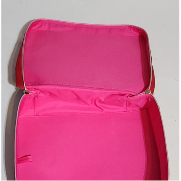 Estee Lauder Red/Pink Cosmetic Travel Bag 13x10x3 - Picture 4 of 5